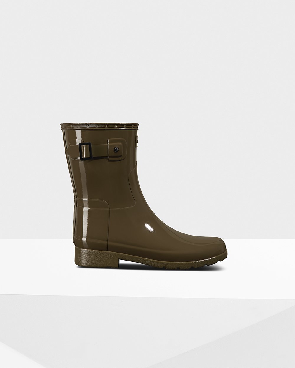 Botas De Cortas Refined Slim Fit Gloss Hunter Mujer - Verdes - 813745BQZ